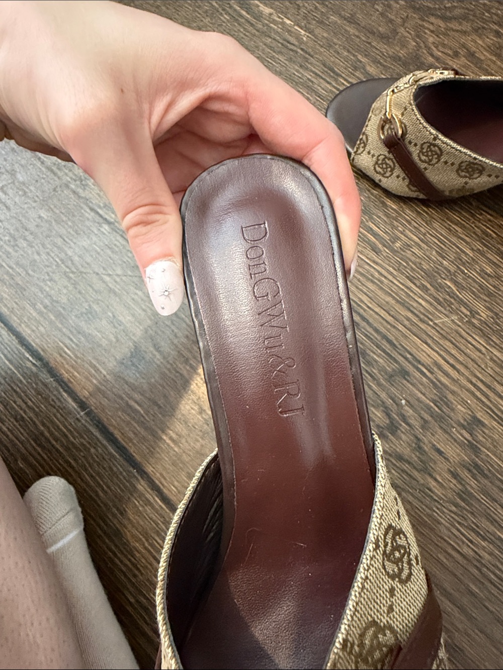 Brown Slide Sandals - Picture 3 of 7